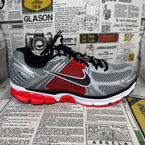 Nike Air Zoom Vomero 5 Metallic Silver Bright Crimson FJ4151-005 Men Size 10.5